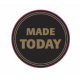 'Made Today' Black and Gold Circle Labels